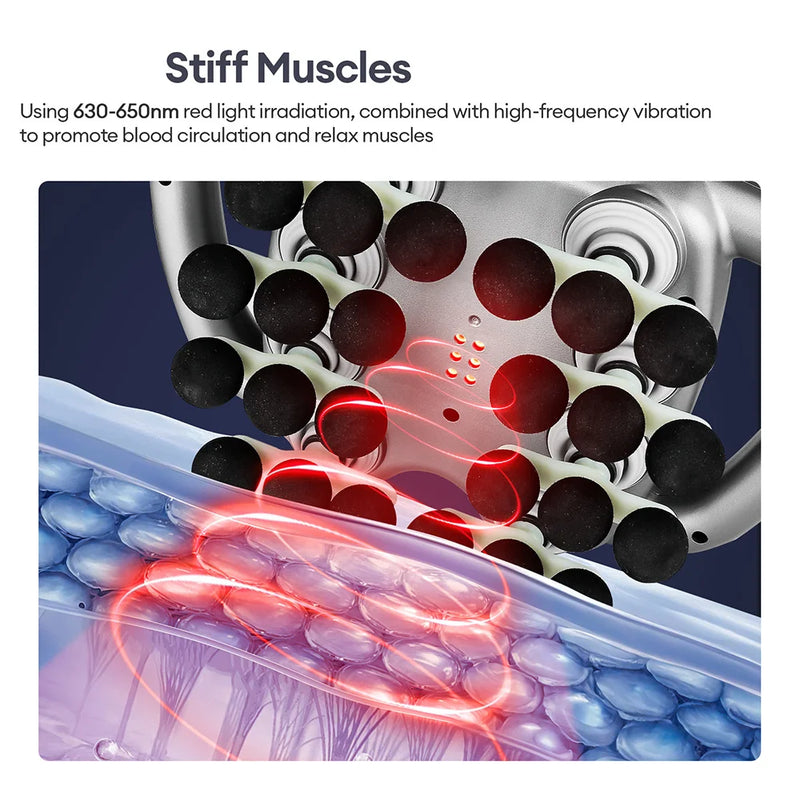 22-Head Fascia Gun High-Frequency Vibration Body Massage Gun Back and Waist Massager Massager Neck Shoulder Massager masajeador