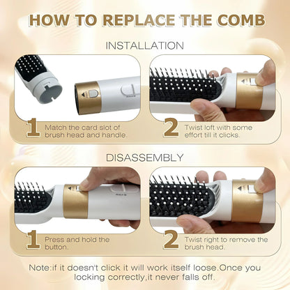 New 5 in 1 Hair Dryer Hot Comb Set Professional Curling Iron Hair Straightener Styling Tool For Airwrap Hair Dryer 2025