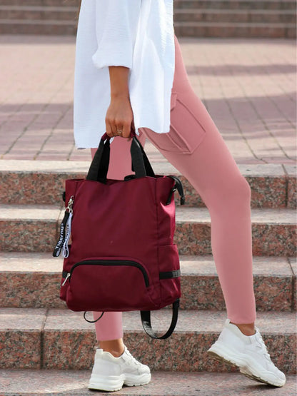 Women's Solid Color Gym Leggings High Waisted Fitness Yoga Pants Practical Pocket Stretch Outdoors Sports Cargo Styles Pants