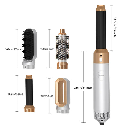 New 5 in 1 Hair Dryer Hot Comb Set Professional Curling Iron Hair Straightener Styling Tool For Airwrap Hair Dryer 2025