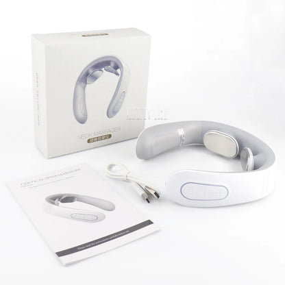 TENS Pulse Back Neck Massage Wireless Smart Sholder Cervical Massager Heating Relief  Pain Muscle Punch Beating Health