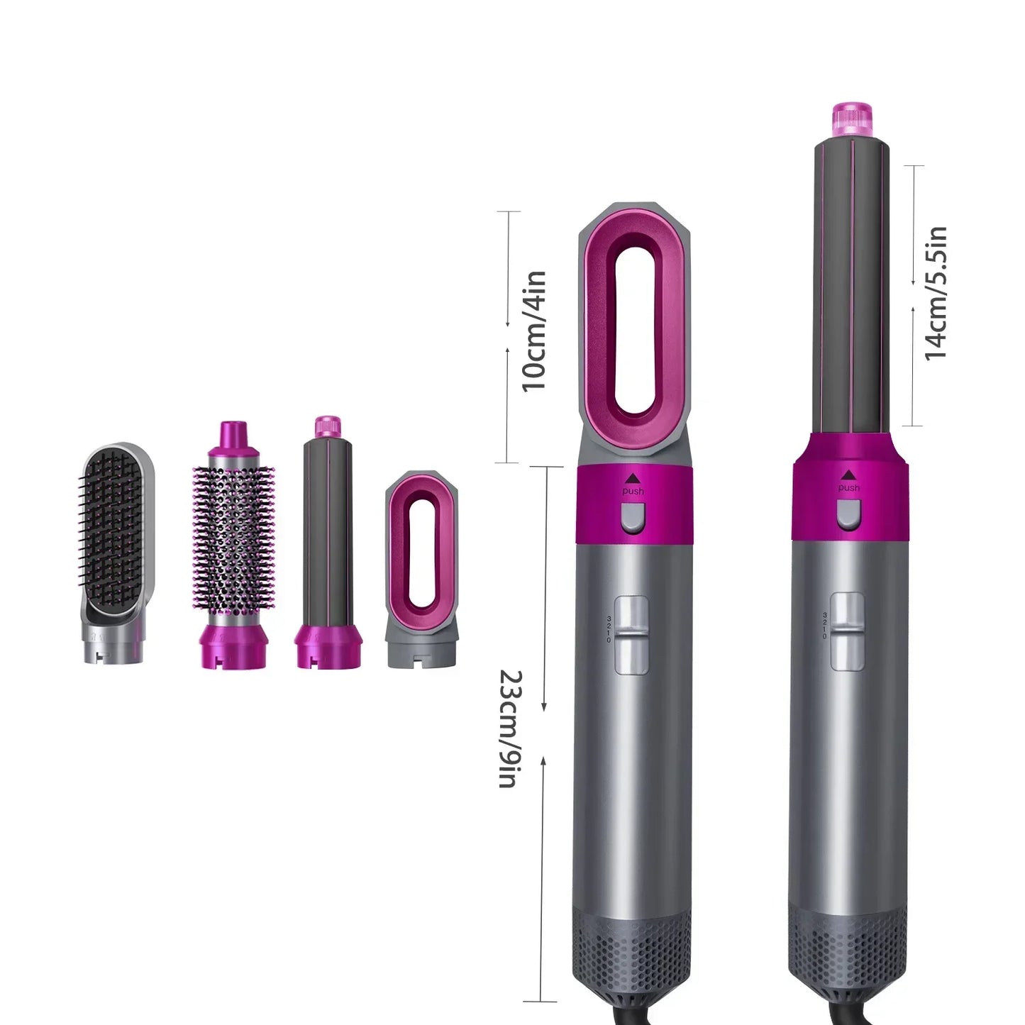 New 5 in 1 Hair Dryer Hot Comb Set Professional Curling Iron Hair Straightener Styling Tool For Airwrap Hair Dryer 2025