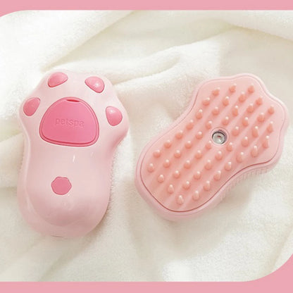 Cat Steam Brush Dog Massage Comb with Electric Water Spray Soft Silicone Pet Grooming Brush for Removing Tangled and Loose Hair