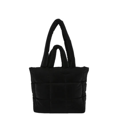 Puffer Tote Bag for Women Lightweight Down Cotton Padded Crossbody Bag Large Capacity Handbag Puffy Purse for Shopping Travel ﻿