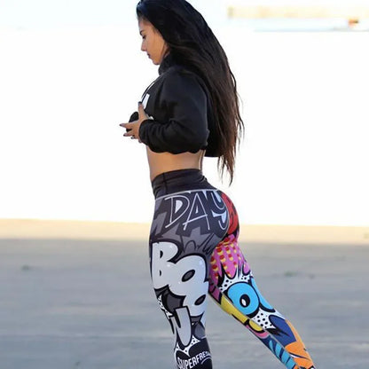 Yoga Pants Women Digital Printing Leggings Gym Workout Leggings High Waist Push Up Leggins Mujer Fitness Leggings Women's Pants