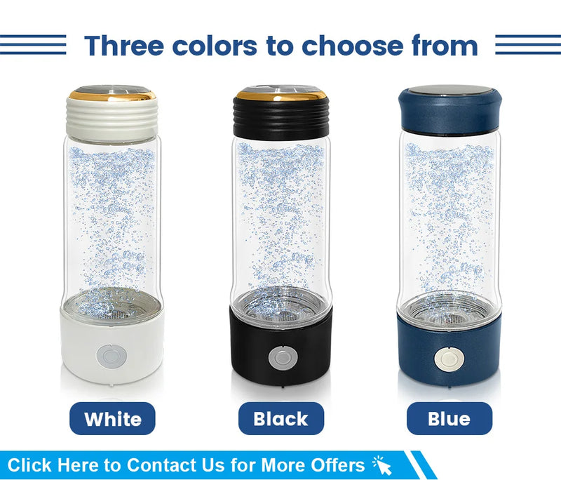2300ppb Hydrogen Bottle Hydrogen Water Generator Bottle SPE Hydrogen Rich Water Bottle Quick Electrolysis Hydrogen Bottles Water