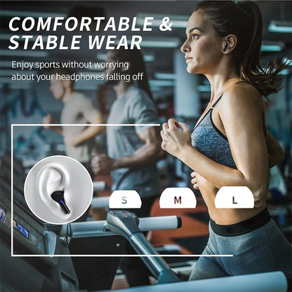Wireless Earphone Bluetooth 5.3 Headphone 60H Playback LED Power Display Ear Buds Mic Noise Cancellation Stereo Sound Earphones