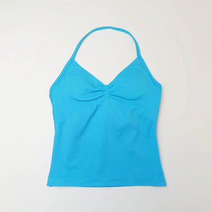 HGC Impact Longline Strappy Top Sports Yoga Vest Underwear Women's Fitness Top Gym Beautiful Back Bra Running Workout Halter
