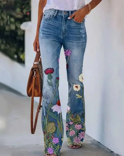 2025 New Plus Size Women's Casual Trousers Thin Style Jeans Women's Fashionable Elegant Design