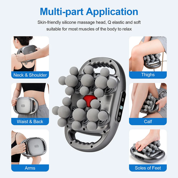 22-Head Fascia Gun High-Frequency Vibration Body Massage Gun Back and Waist Massager Massager Neck Shoulder Massager masajeador