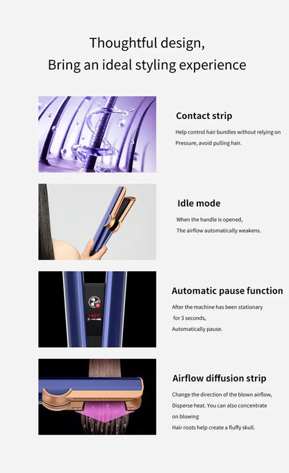 2 in 1 hair straightener professional hair loss and hair dryer heating hair flat iron negative ion iron long styling tool