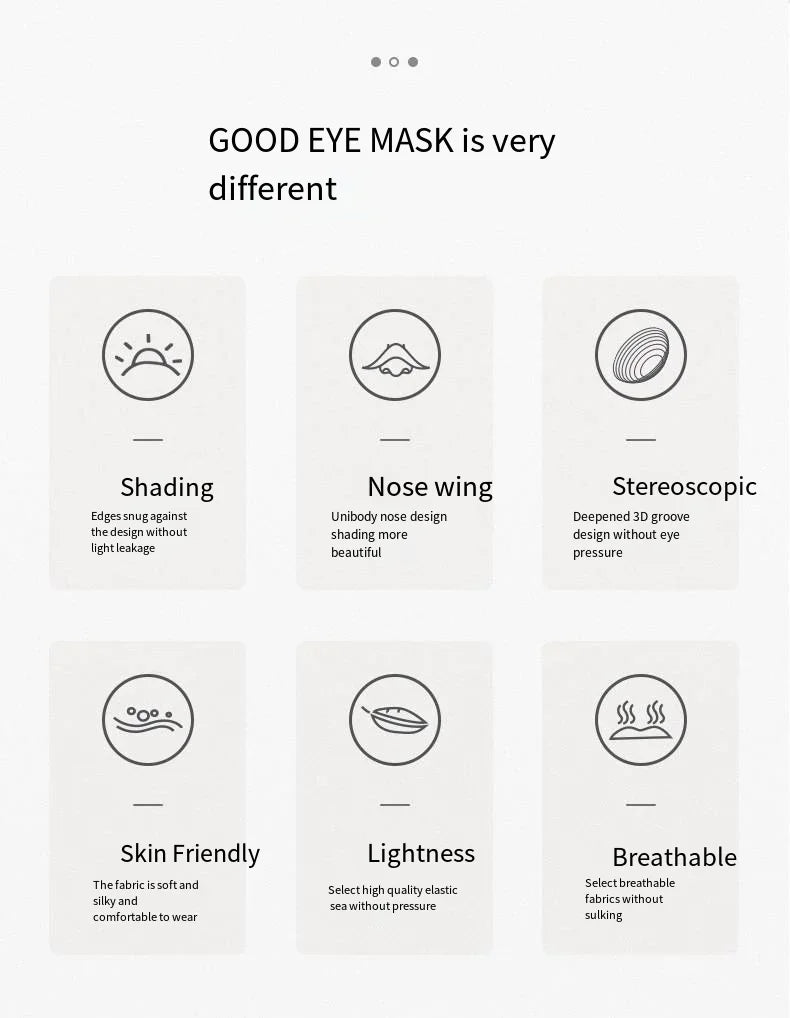 3D Sleep Mask Blindfold Sleeping Aid Eye Mask Soft Memory Foam Face Mask Eyeshade 99% Blockout Light Slaapmasker Eye Cover Patch