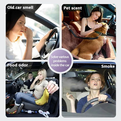 Small car air purifier, USB power cord, automatic operation, built-in deodorization chip, no consumables, no fan, silent.