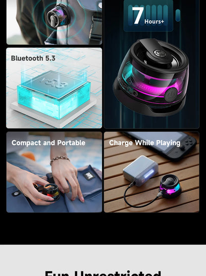 Edifier Portable Bluetooth Speaker HECATE G200 RGB Lighting Magnetic Speaker BT5.3 Mini Sound Box 7 Hours Playback Phone Holder