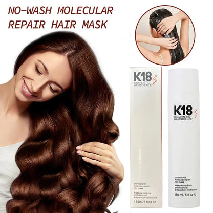 K18 Keratin Repair Leave In Hair Mask Deep Moisturizing Treatment for Damaged Hair, Restores Softness Health 15/50/150ml