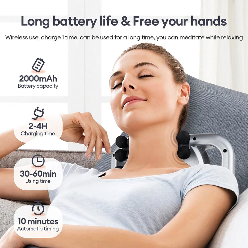 22-Head Fascia Gun High-Frequency Vibration Body Massage Gun Back and Waist Massager Massager Neck Shoulder Massager masajeador