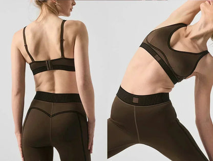 AL Yoga Fitness Suit Air Lift Line Up Bra Air Lift High Waist 7/8 Line Up Legging Slim Fit Comfortable Fitness Tops Tight Pants