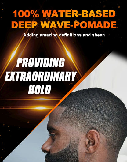 Deep Wave Control Pomade Shampoo Kit Biotin Prevent Hair Loss Edge Control Gel Sport Strong Hold Wave Hair Gel For African Men