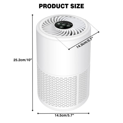 Air Purifier for Home Bedroom with H13 True HEPA Filter Air Cleaner Purification HEPA Air Purifier Smoke Odor For Pet Home