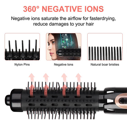 High Quality 4 in 1 Multi-Functional Beauty Equipment Hot Air bushr One Step Rotating Curling Blow Hair Brush Dryer