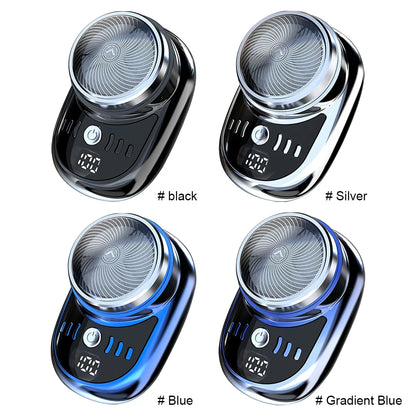 Mini Electric Shaver USB Charging Pocket Travel Razor Portable Wireless Detachable Shaver with Digital Display Beard Razor