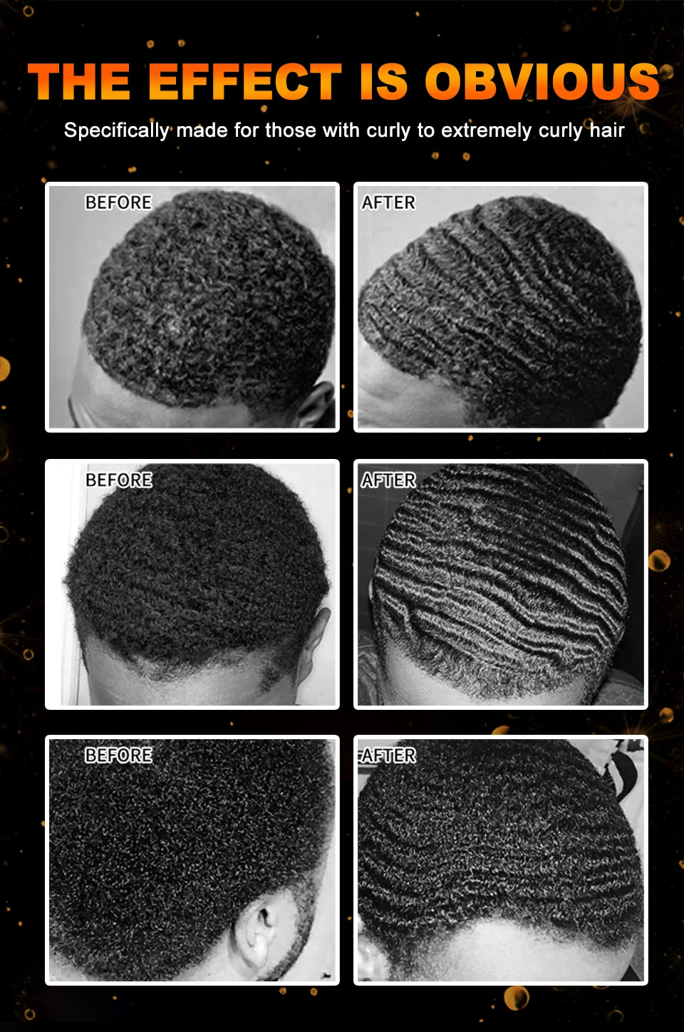 Deep Wave Control Pomade Shampoo Kit Biotin Prevent Hair Loss Edge Control Gel Sport Strong Hold Wave Hair Gel For African Men