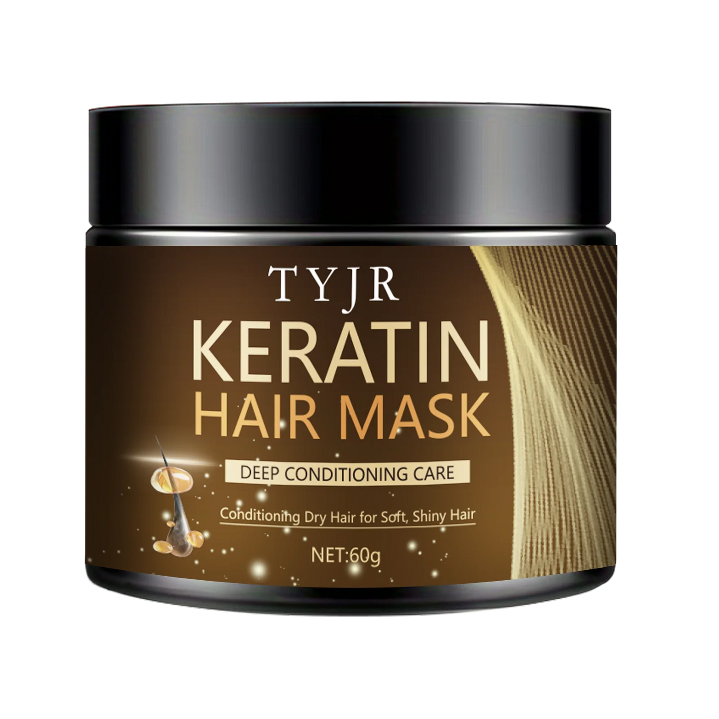 Keratine Magical Hair Mask Protein Straighten Repair Dry Frizzy Damaged Cream Pro Soft Smooth Shiny Deep Moisturizing Care 60g