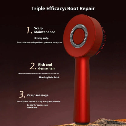 Red Light Vibration Head Massage Comb Electric Massage Comb Oil Applicator Nourishing Scalp Brush Hair Growth Anti Hair Loss