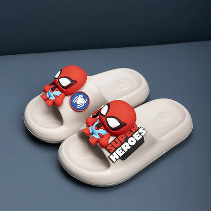 Spider Man Children's Slippers Summer Boys' Non Slip Indoor And Outdoor Home Soft Bottom Boys' Cartoon Cool Slippers