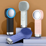 6 in 1 Sonic Facial Cleansing Brush with Thermal Function, Waterproof Skin Cooling Massager, Silicone Facial Cleansing Device