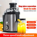 400W Juice Extractor, 22000RPM Motor with 3" Wide Chute for Whole Fruits/Vegetables, 2-Speed Juicer, Easy-Clean Design