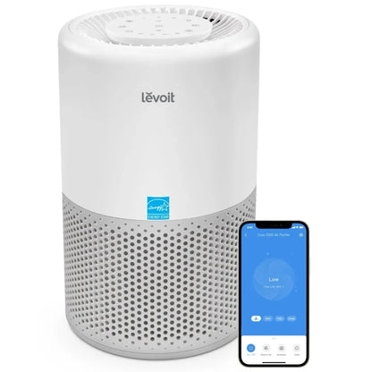 Air Purifier for Allergies and Asthma, 457 Sq ft., H13 True HEPA Filter, Gray  smart