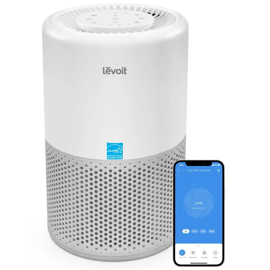 Air Purifier for Allergies and Asthma, 457 Sq ft., H13 True HEPA Filter, Gray  smart