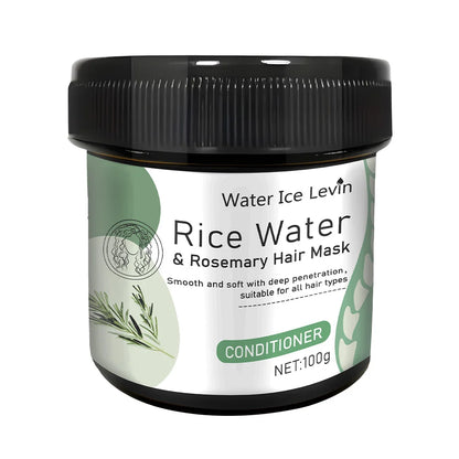 Rice Water Hair Mask Repair Damage Frizzy Treatment Scalp Hair Root Shiny Balm Straighten Soft Hair Care