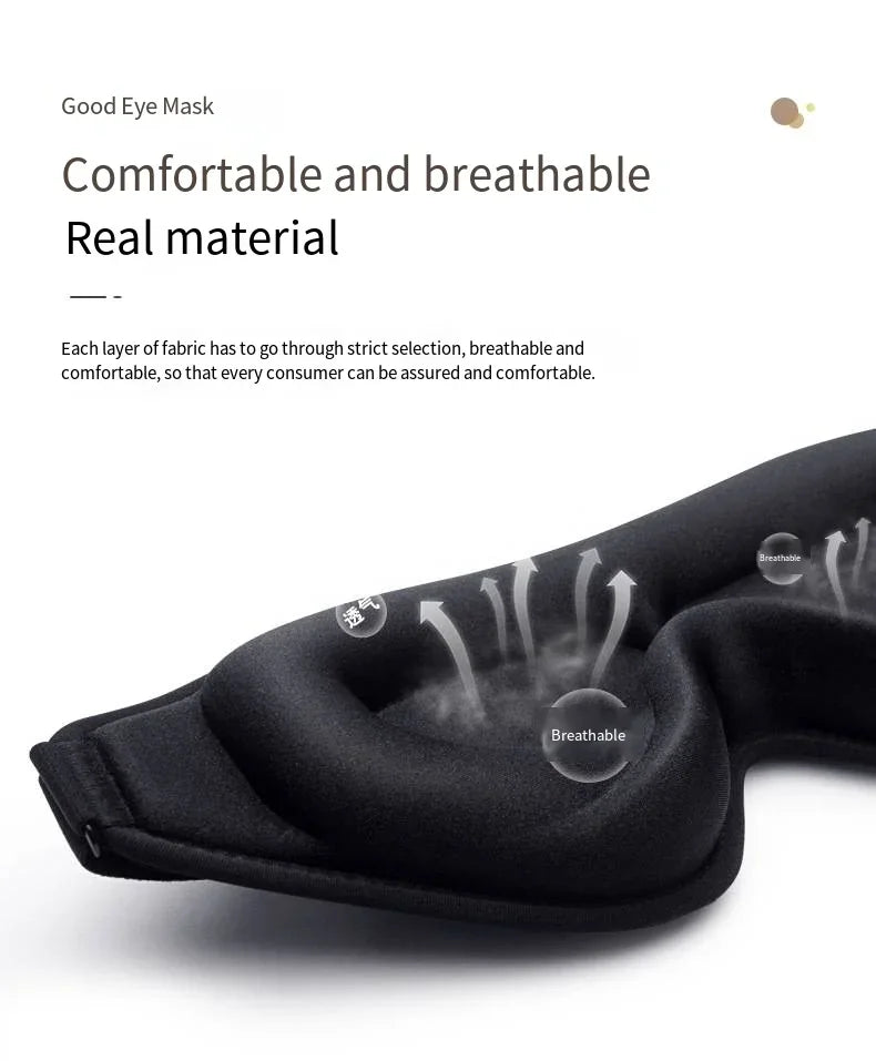3D Sleep Mask Blindfold Sleeping Aid Eye Mask Soft Memory Foam Face Mask Eyeshade 99% Blockout Light Slaapmasker Eye Cover Patch