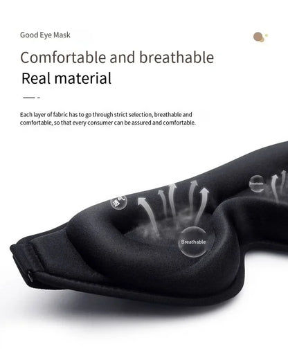 3D Sleep Mask Blindfold Sleeping Aid Eye Mask Soft Memory Foam Face Mask Eyeshade 99% Blockout Light Slaapmasker Eye Cover Patch