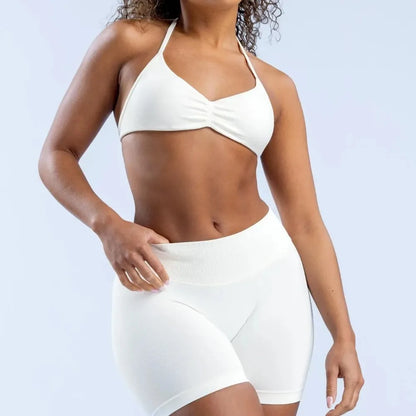 DLOGO Summer Women Sports Bra with Logo Sexy Exposed Suspender Chest Cushion Suspender Gym Sports Yoga Suspender, Bra