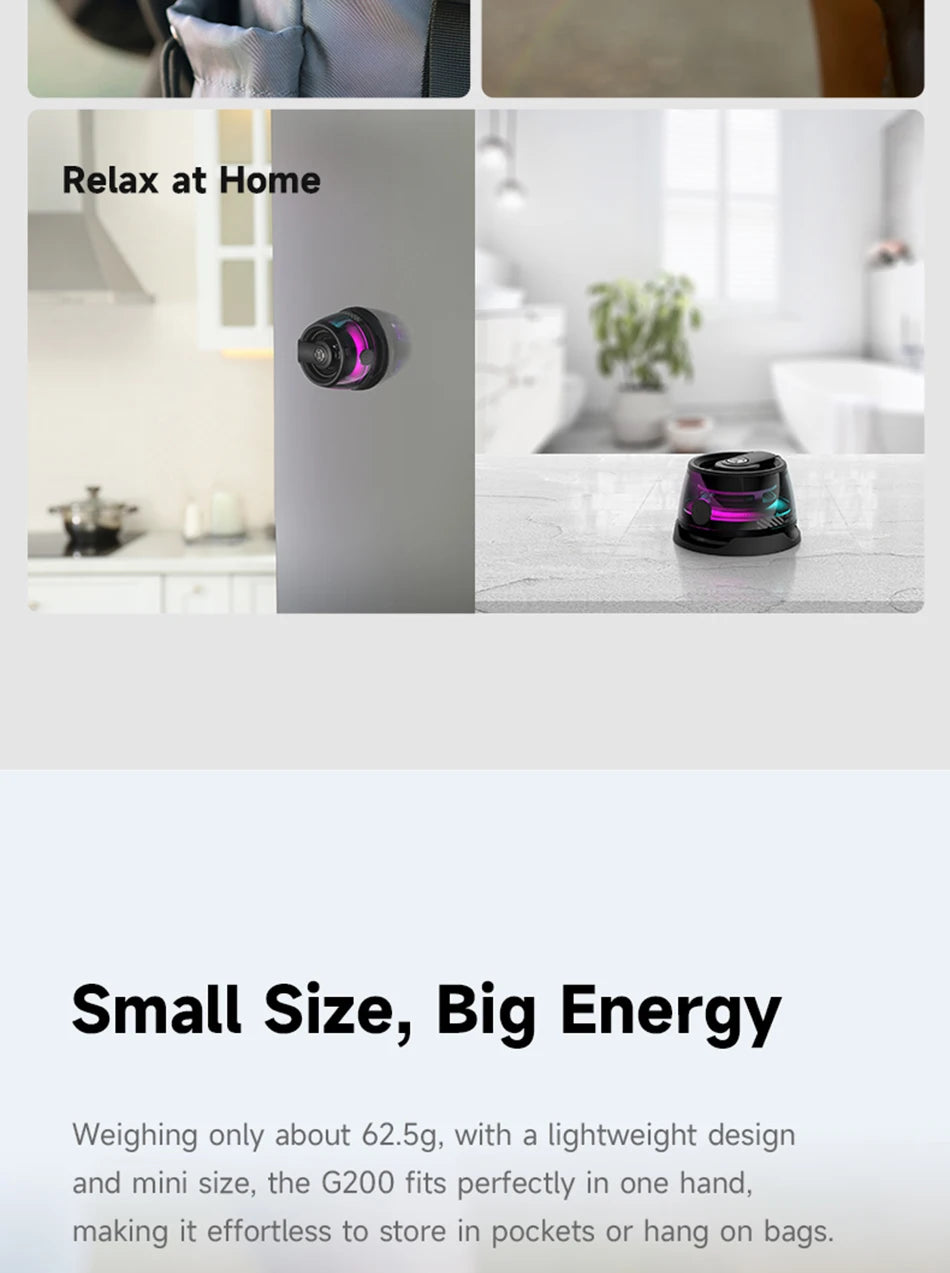 Edifier Portable Bluetooth Speaker HECATE G200 RGB Lighting Magnetic Speaker BT5.3 Mini Sound Box 7 Hours Playback Phone Holder