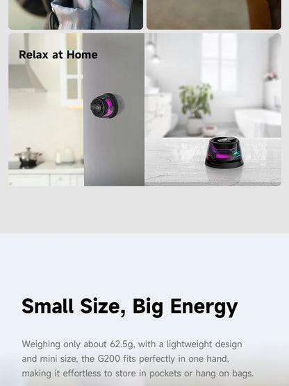 Edifier Portable Bluetooth Speaker HECATE G200 RGB Lighting Magnetic Speaker BT5.3 Mini Sound Box 7 Hours Playback Phone Holder