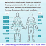 4 In 1 Electric Muscle Stimulator Interferential High-Frequency Physiotherapy Device EMS IFT RUSS TENS Pulse Electrostimulator