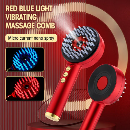 Red Light Vibration Head Massage Comb Electric Massage Comb Oil Applicator Nourishing Scalp Brush Hair Growth Anti Hair Loss