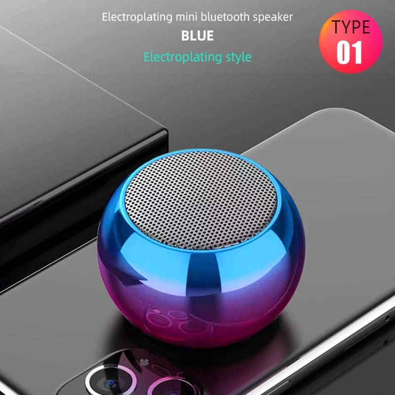 Metal Mini Wireless Bluetooth Speaker Hifi Portable Music Subwoofer Super Bass Stereo Column Mobile Phone Computer Music Player