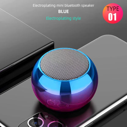 Metal Mini Wireless Bluetooth Speaker Hifi Portable Music Subwoofer Super Bass Stereo Column Mobile Phone Computer Music Player