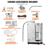 VEVOR Alkaline Water Ionizer Machine pH 3.5-10.5 Alkaline Acidic Hydrogen Water Purifier 7 Water Settings Home Filtration System