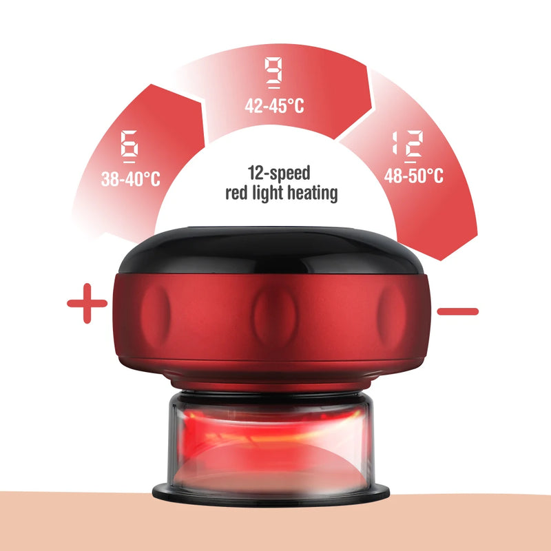Smart Vacuum Suction Cup Cupping Therapy Massage Jars Anti-Cellulite Massager Body Cups Rechargeable Fat Burning Slimming Device