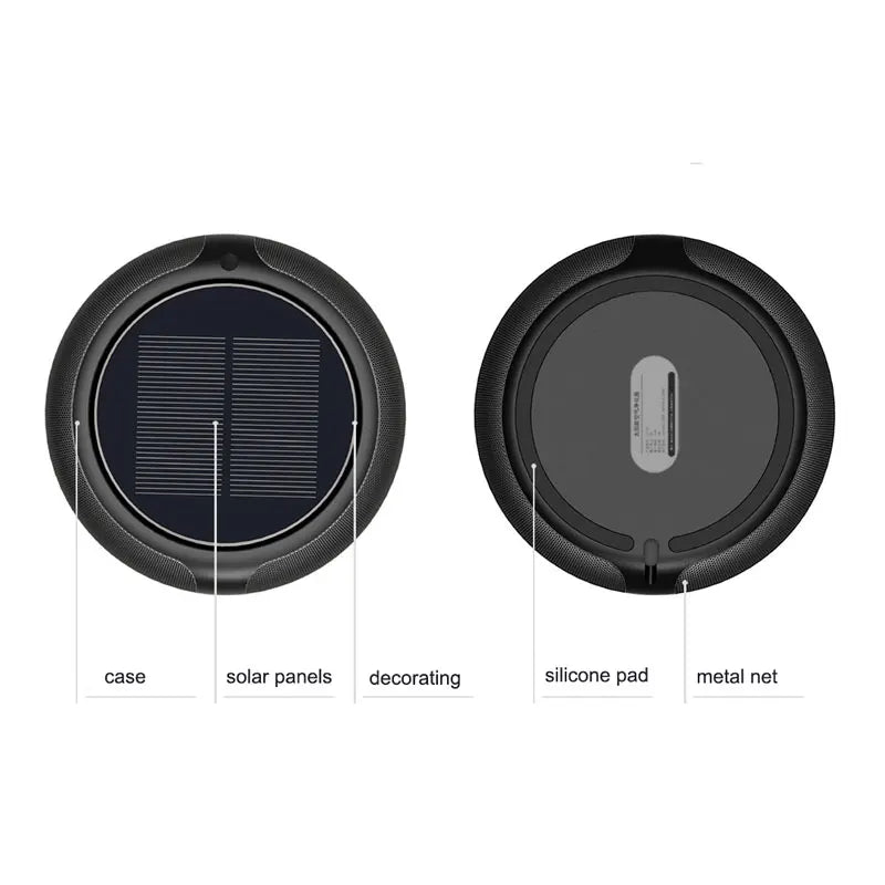 Solar Car Air Purifie HEPA Filter Portable Air fresher 360° Global Purification Vehicle Home Desk Wireless Electric Product