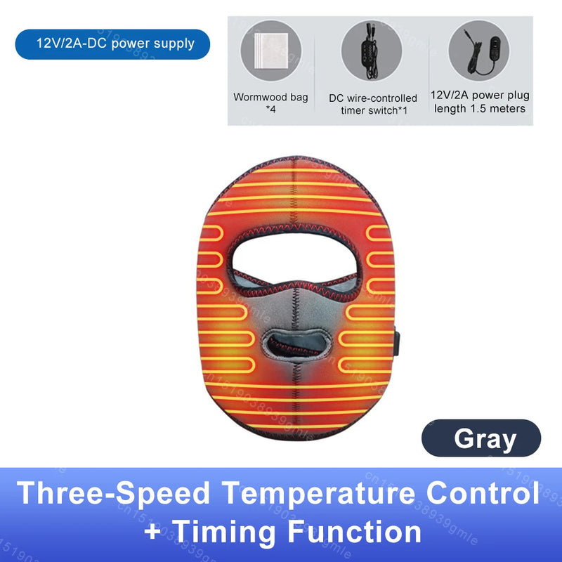 Electrically Heated Head Facial Paralysis Hot Pack Massage Mask Face Aftermath Recovery Instrument Face Spasm Crooked Mouth