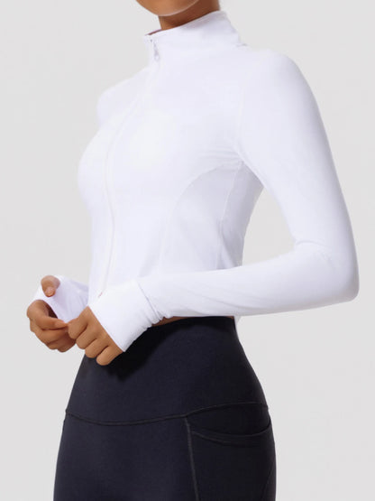 Hearuisavy Ultra-Soft Fabrics Casual Tight Sports Jackets Women Zipper Yoga Clothes Female Quick-Dry Long Sleeve Sportswear