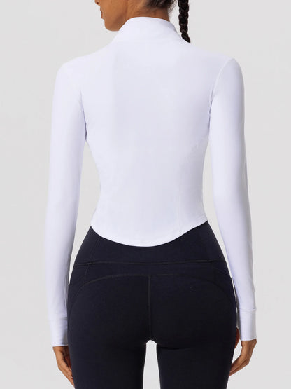 Hearuisavy Ultra-Soft Fabrics Casual Tight Sports Jackets Women Zipper Yoga Clothes Female Quick-Dry Long Sleeve Sportswear