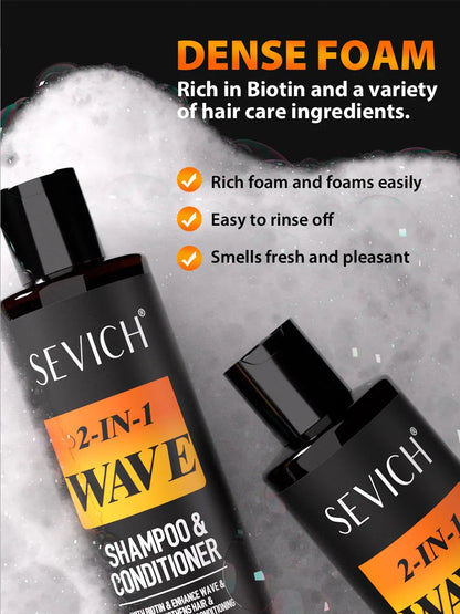 Deep Wave Control Pomade Shampoo Kit Biotin Prevent Hair Loss Edge Control Gel Sport Strong Hold Wave Hair Gel For African Men